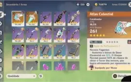 GENSHIN MONA C1 + JEAN + ATLAS CELESTIAL + ORGULHO CELESTIAL