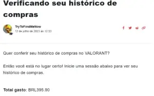 Conta Valorant +250 reais gastos na conta