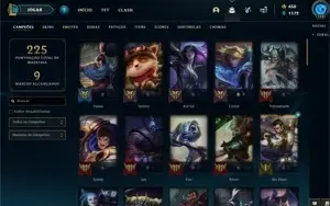 36 skins no lol, platina 3 season passada, nenhum jogo nessa
