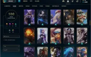 Conta ouro 1 com 102 champs e 100 skins ( MAIN SUPORTE )