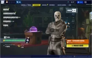 Conta Fortnite, 142 skins da temporada 1 com salve o mundo