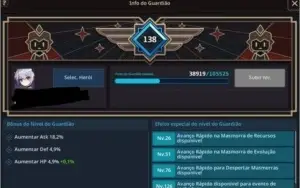 Conta Guardian Tales FP 5 estrelas full lb e despertar