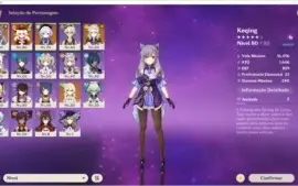 Genshim impact, Keqinq + Klee + Qiqi + Albedo