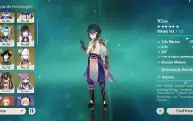 Conta Genshin Impact AR 56 12 5 estrelas