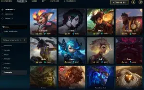 Platina 1 com 150 Champs e 170 Skins ( ADC / MID / SUP )