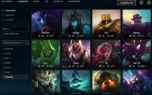 Platina 1 com 150 Champs e 170 Skins ( ADC / MID / SUP )