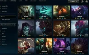 Platina 1 com 150 Champs e 170 Skins ( ADC / MID / SUP )