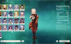 🌪️Xiao+Jade 🦋Hutao+Homa 🐺Diluc+Túmulo 🍁Kazuha 🔥AR54🔥