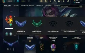 Diamante 2 com TODOS os champs e 352 Skins ( Nivel 1022 )