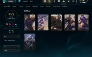 Diamante 2 com TODOS os champs e 352 Skins ( Nivel 1022 )