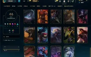 Platina 4 com 150 Champs e 46 Skins ( JG / MID )