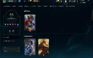 Platina 4 com 150 Champs e 46 Skins ( JG / MID )