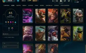 Bronze 4 com 140 Champs e 45 Skins + 1850 RP