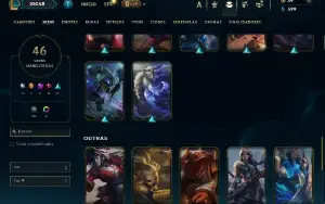 Bronze 4 com 140 Champs e 45 Skins + 1850 RP