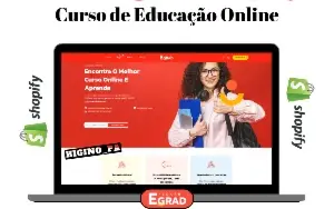 Tema Shopify Egrad - Curso de Educação Online + Atualizações