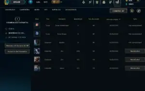 Prata 1 com 35 Champs e 7 Skins