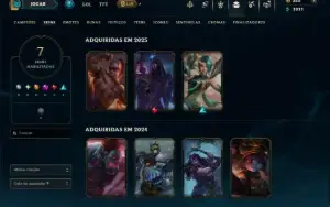 Prata 1 com 35 Champs e 7 Skins