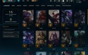 Prata 1 com 35 Champs e 7 Skins