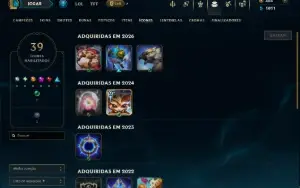 Prata 1 com 35 Champs e 7 Skins