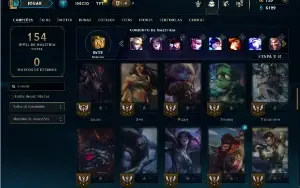 Unranked com 60 Champs e 24 Skins ( JG / ADC / TOP )