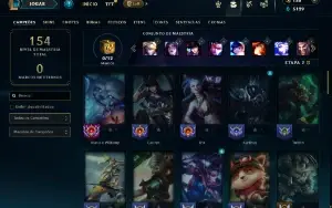 Unranked com 60 Champs e 24 Skins ( JG / ADC / TOP )