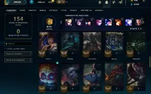 Unranked com 60 Champs e 24 Skins ( JG / ADC / TOP )