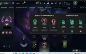 Conta Lol 207 skins all champs lvl 502