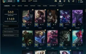 Conta prata 1 com TODOS os champs e 71 Skins (500k de Yasuo)