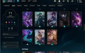 Conta prata 1 com TODOS os champs e 71 Skins (500k de Yasuo)