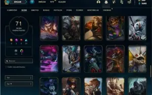 Conta prata 1 com TODOS os champs e 71 Skins (500k de Yasuo)