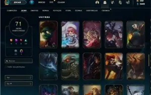 Conta prata 1 com TODOS os champs e 71 Skins (500k de Yasuo)