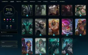 Unranked com TODOS os champs e 716 Skins + RP