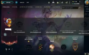 Unranked com TODOS os champs e 716 Skins + RP