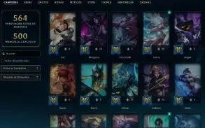 Unranked com TODOS os champs e 716 Skins + RP