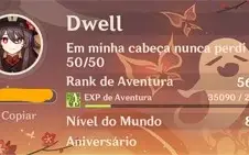 Conta Genshin Impact AR 56 com 7 Personagens 5 Estrelas