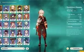 Conta Genshin Impact AR 56 com 7 Personagens 5 Estrelas