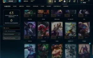 Platina 3 com 51 Champs e 17 Skins +2 Fragmentos