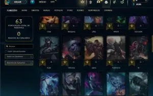 Platina 3 com 51 Champs e 17 Skins +2 Fragmentos