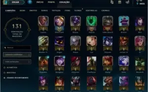 vendo conta de lol com varios champs e skins barata