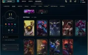 vendo conta de lol com varios champs e skins barata