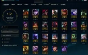 vendo conta de lol com varios champs e skins barata