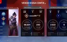 Conta Apex Legends - Com insígnias 4K / 20 BOMB
