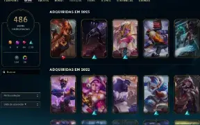 conta valorant e league of legends 480 SKINS