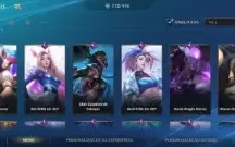 Conta de Wild Rift com 112 skins e quase todos os passes.