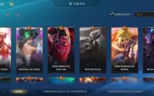Conta de Wild Rift com 112 skins e quase todos os passes.