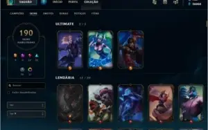 CONTI LOL PLATINA V 190 SKINS