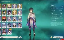 conta genshin impact com 6 personagens 5 estrelas