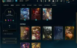 Ouro 3 com 55 Champs e 10 Skins + 4 Fragmentos