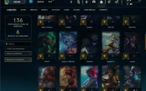 Ouro 3 com 55 Champs e 10 Skins + 4 Fragmentos