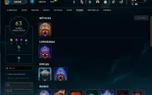 Ouro 3 com 55 Champs e 10 Skins + 4 Fragmentos